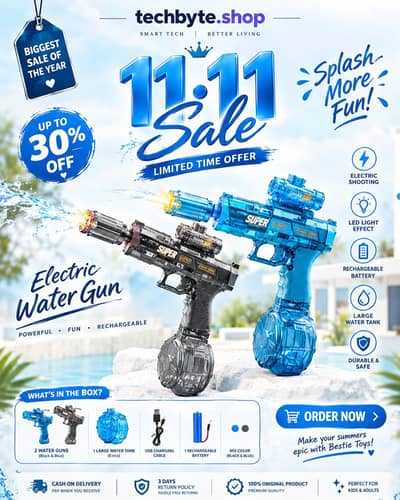 Electric water gun with LED | Rechargeable Battery | Electric Airsoft