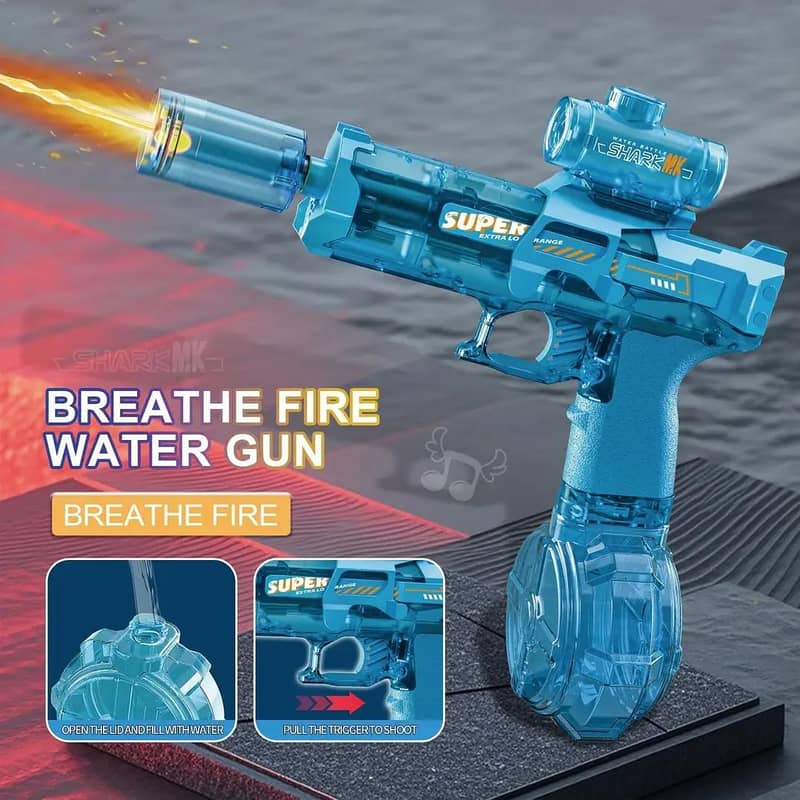 Electric water gun with LED | Rechargeable Battery | Electric Airsoft ...