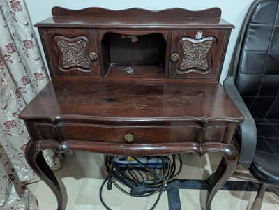 Vintage Solid Wood Console Table / Writing Desk