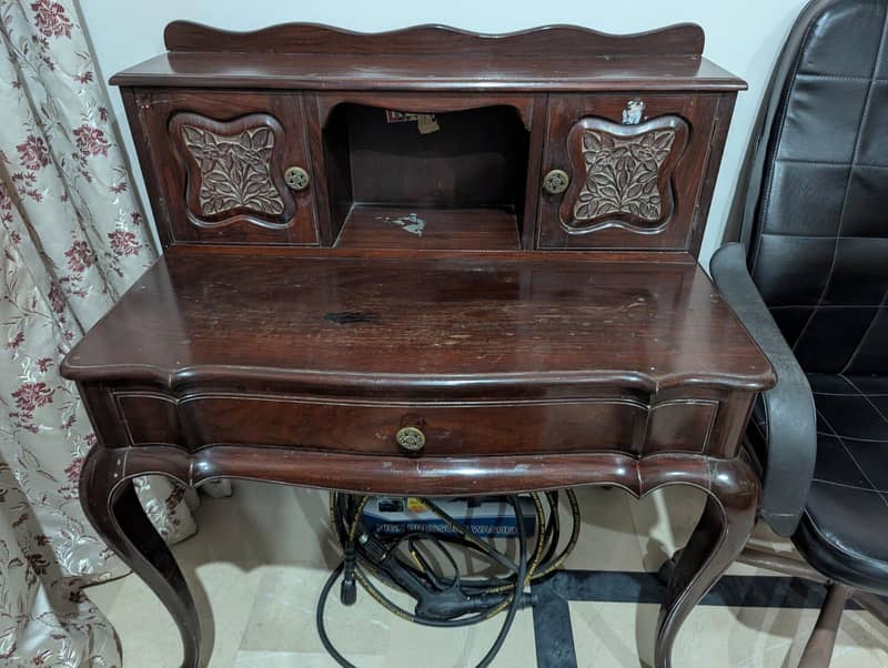Vintage Solid Wood Console Table / Writing Desk - Console Tables ...