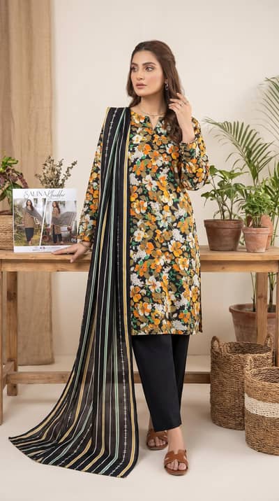 Salina Khaddar 3 Piece Unstitched Suit – Design 06