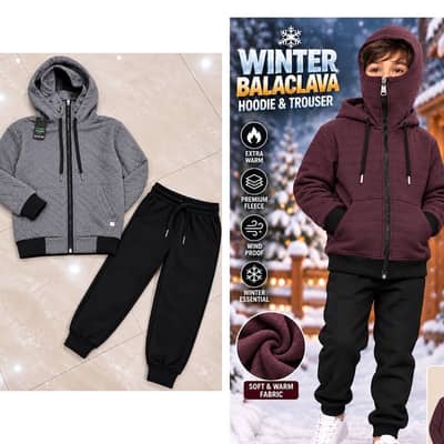 Balaclava zipper trouser suit