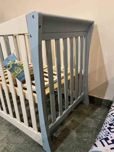 Imported Wooden Baby Cot with wave design