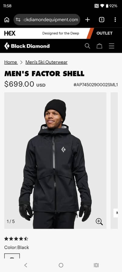 Black Diamond Jacket Orginal Piece