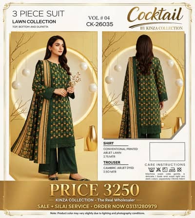 3 Piece Suit Lawn Collection - 2026 New Volume