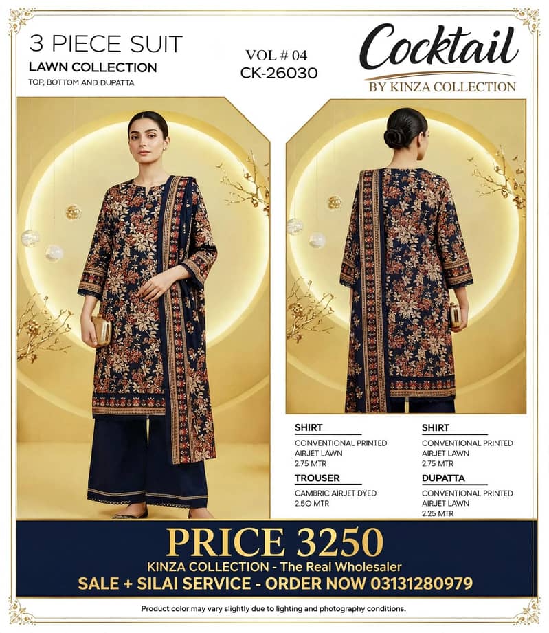 3 Piece Suit Lawn Collection - 2026 New Volume - Eastern - 1120915298