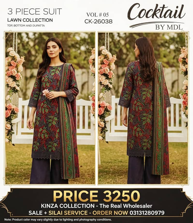 3 Piece Suit Lawn Collection - 2026 New Volume - Eastern - 1120915298