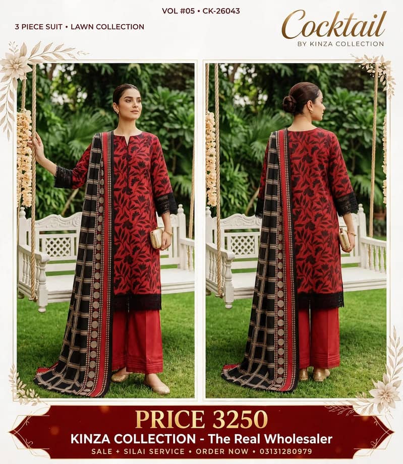 3 Piece Suit Lawn Collection - 2026 New Volume - Eastern - 1120915298