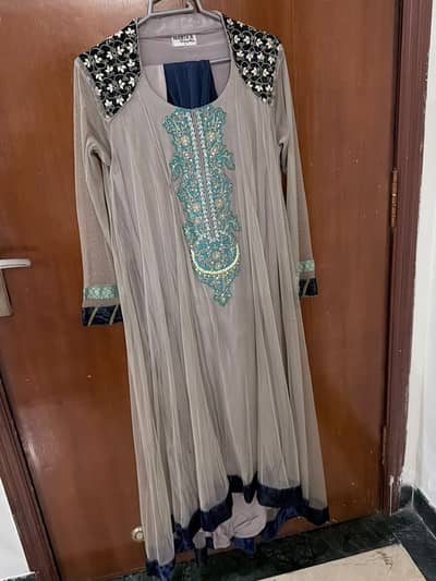 Maria B. Women's Medium Dress – Elegant Embroidered Formal Wear