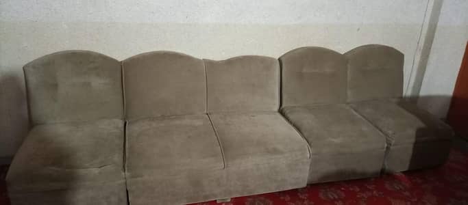 Sofa Set (5 Seats) + Charpai for Sale