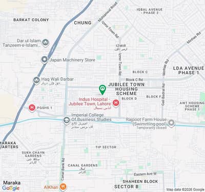 10 Marla Plot For Sale In JUBLIEE Town At The Back Of Main