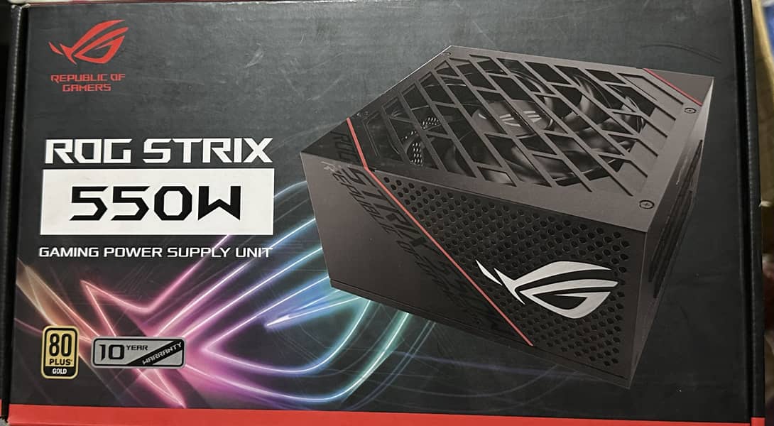 ASUS ROG Strix 550W 80+ Gold Fully Modular Gaming Power Supply ...
