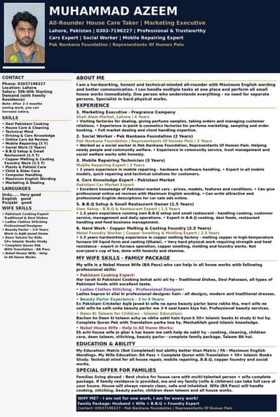 Need Job  Read my Complete CV  (Must)√         0.3. 0.3. 7.1. 9.6. 2.2. 7