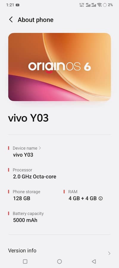 Title: Vivo Y03 4/128GB - PTA Approved - Touch 100% OK - Faisalabad