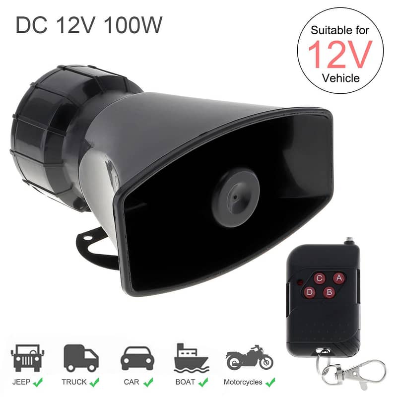 100 Watt Wireless Siren. - Other Bike Accessories - 1120917149