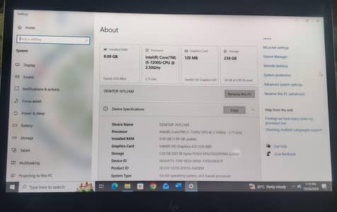 HP elite book. . i5 gen 7. . 8gb/256gb. . touch panel