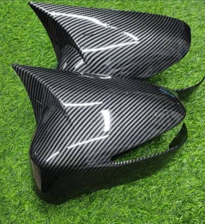 Side mirror Batman cover Carbon fiber/Gloss black