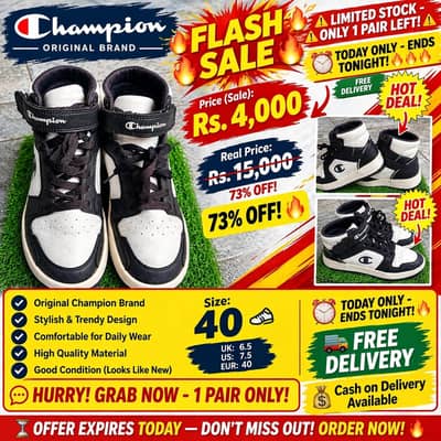 Champion Original Size 40 - Rs. 4000 - 73% OFF Flash Sale - 1 Pair Only