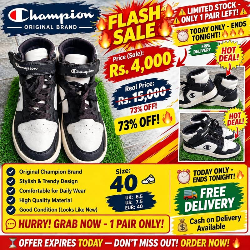Champion Original Size 40 - Rs. 4000 - 73% OFF Flash Sale - 1 Pair Only ...