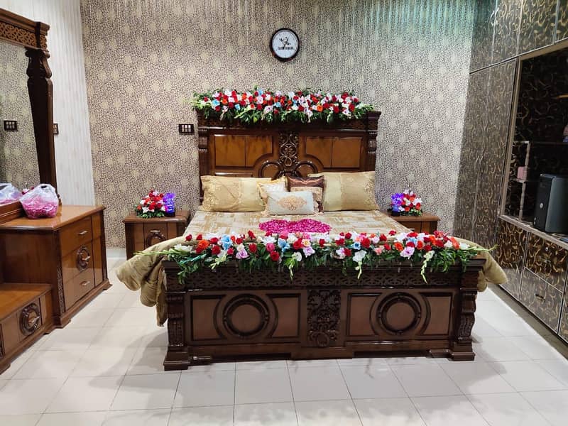 bed with side tables dressing table 1