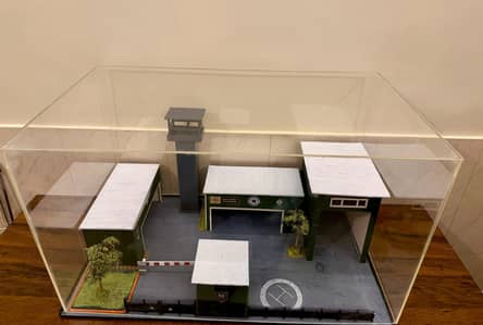 : Handmade Military Army Base Diorama with Display Case