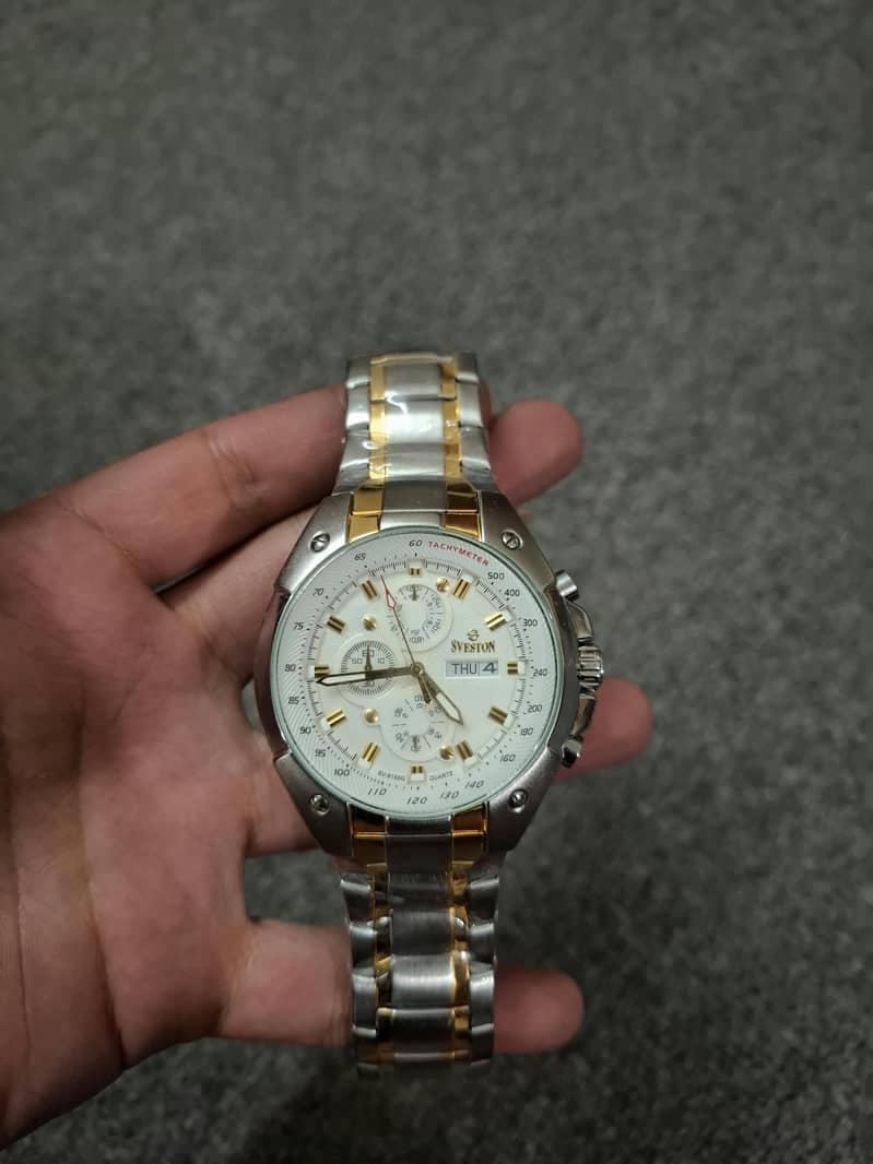 SVESTON 9150 CHRONOGRAPH MEN'S STAINLESS STEEL WATCH - Watches - 1120917494