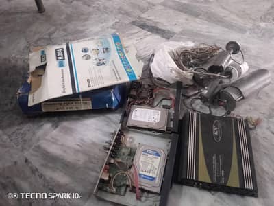 camera & 2 dvr &1000w amplifier