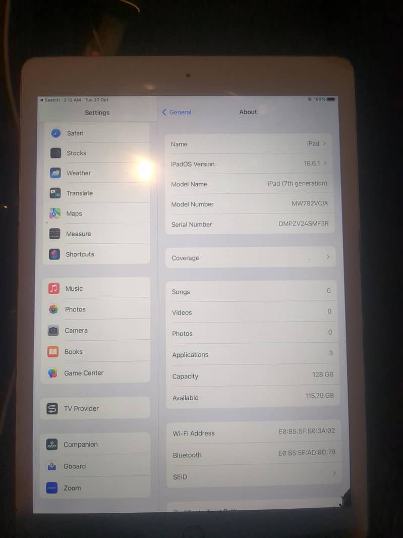 Ipad 7th generation 128gb 2