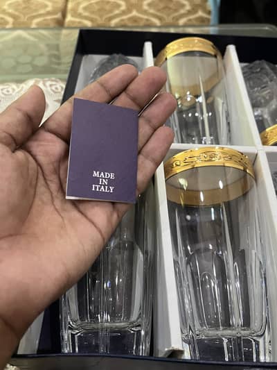 Creart italy cristal with 24k gold encrusted