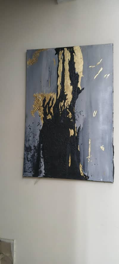 gold leaf abstract painting