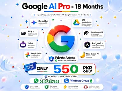 Gemini AI Pro 18 Months | 5TB Cloud Storage