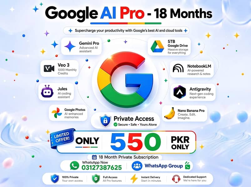 Gemini AI Pro 18 Months | 5TB Cloud Storage - Other Services - 1120918152