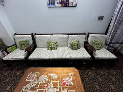 Five seater wooden Sofa set
