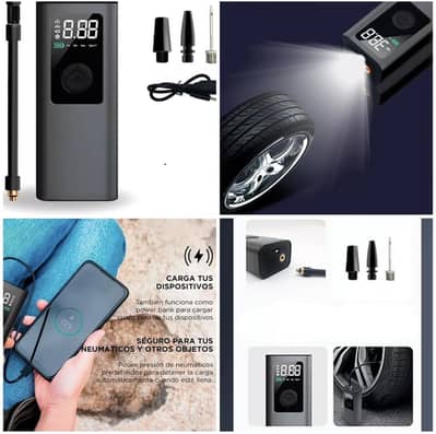 Rechargeable portable air compressor