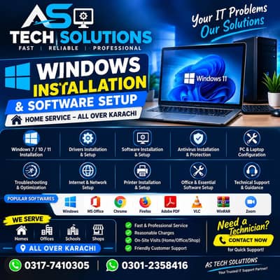 Windows Installation & Software Setup Services Ad