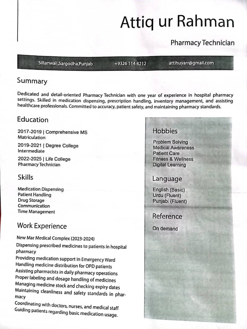 Pharmacy technician 0