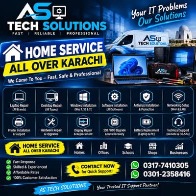 IT Home Service Karachi | Office, School & Shop Support