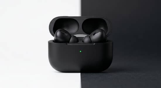 Black Wireless Bluetooth Earbuds with Silicone Cover