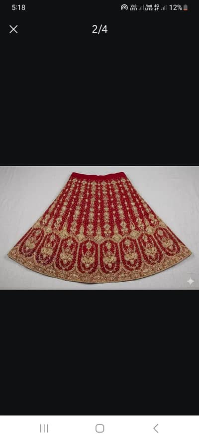 Pure Fabric Maroon Bridal Lehenga Choli