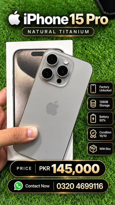 iPhone 15 Pro Max, 15 Pro, 16 Pro Max, 16 Pro & 13 Pro | PTA/FU