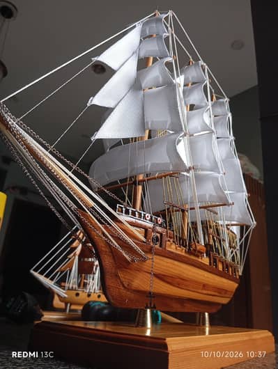 Wooden Sail Ship Model Deodar Handmade