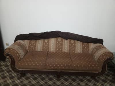 7 seater sofa set + 2 seater sethi + cover