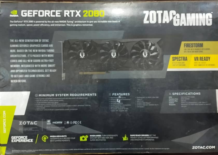 Nvidia Geforce RTX 2080 3