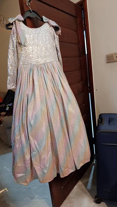 Beautiful Fancy Party Wear Dress for Girls (9–10 Years) – SANA'S Brand