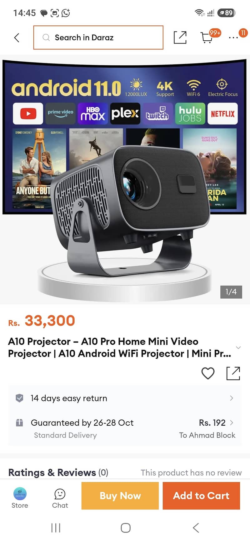 A10 Smart Projector 4
