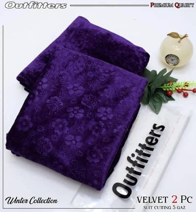 Purple velvet unstitched