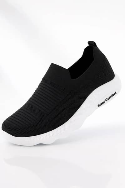 Men's Black EVA Casual Slip-On Shoes – Lightweight & Comfortable
