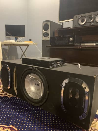 Car sound system with amp