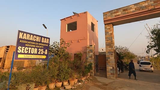Premium Location Plot, Complete Documents, Gatted Community, Ideal For Living And Investment. Karachi Bar 25A, Scheme 33
