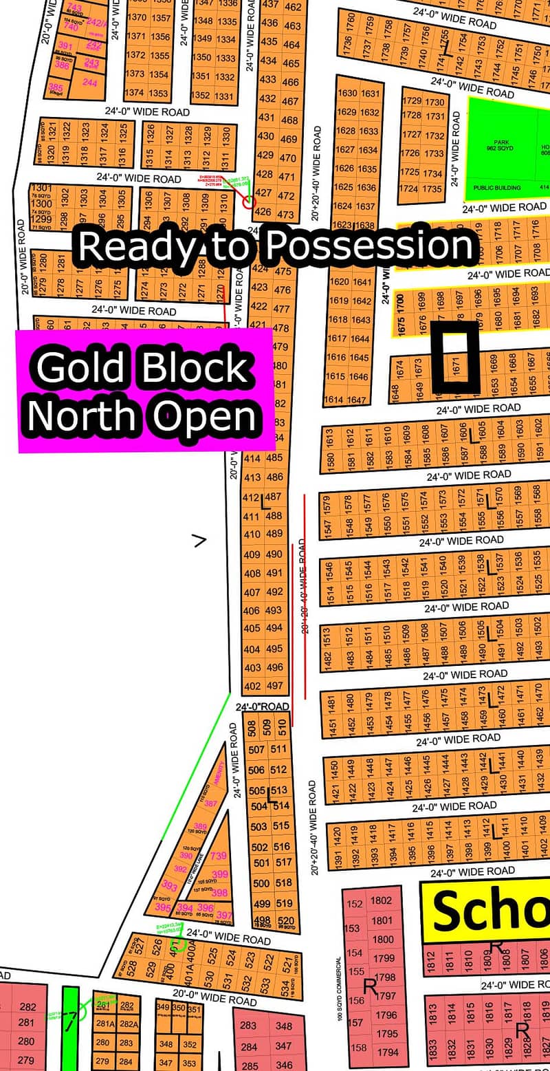 L - 1671 (North Open + Gold Block) North Town Residency Phase - 01 ...